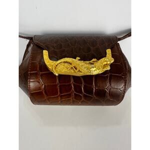 Chateau Faux Alligator Shoulder bag brown